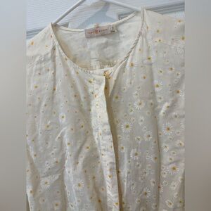 Tory Burch Hayden Top With Yellow Daisy Print